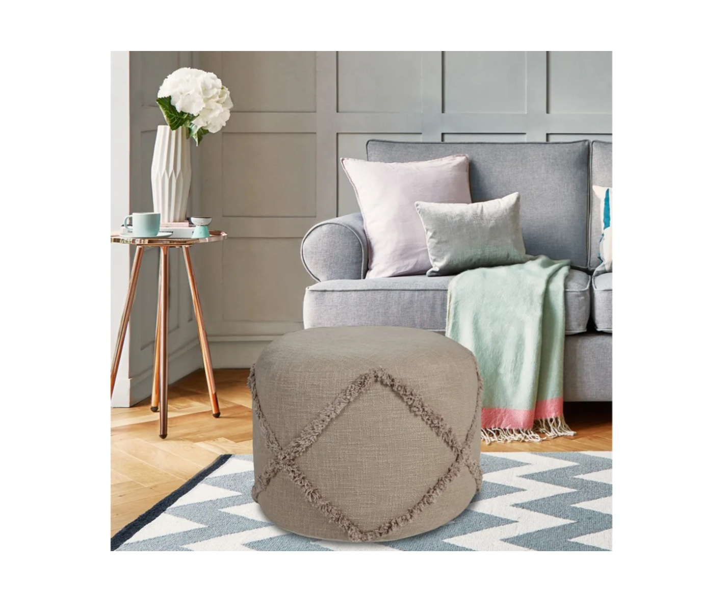 Imani Brown Pouf