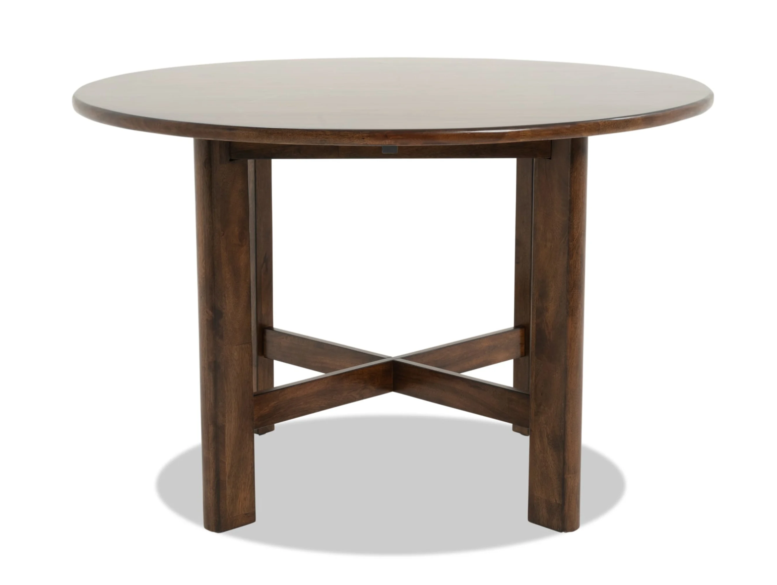 Mango Brown Solid Wood Round Dining Table